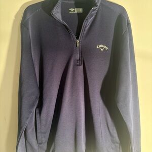 Callaway Golf Men’s Navy Quarter Zip Pullover Sweatshirt Size Large L
